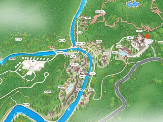 攸县结合景区手绘地图智慧导览和720全景技术，可以让景区更加“动”起来，为游客提供更加身临其境的导览体验。